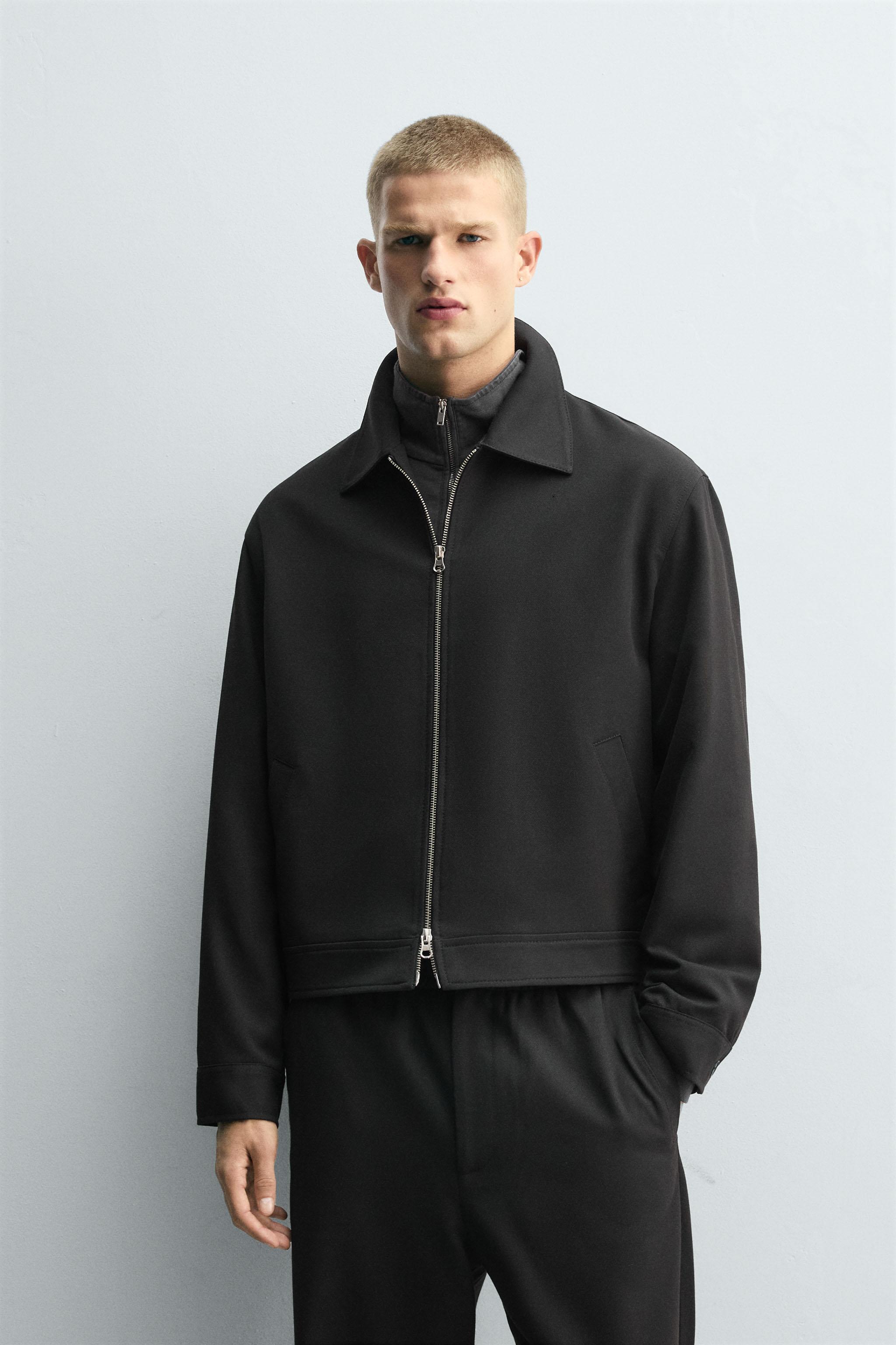 REGULAR FIT ZIP-UP OVERSHIRT